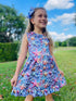 Girls Lavender Starfish Dress with Matching Bow - Bowtism